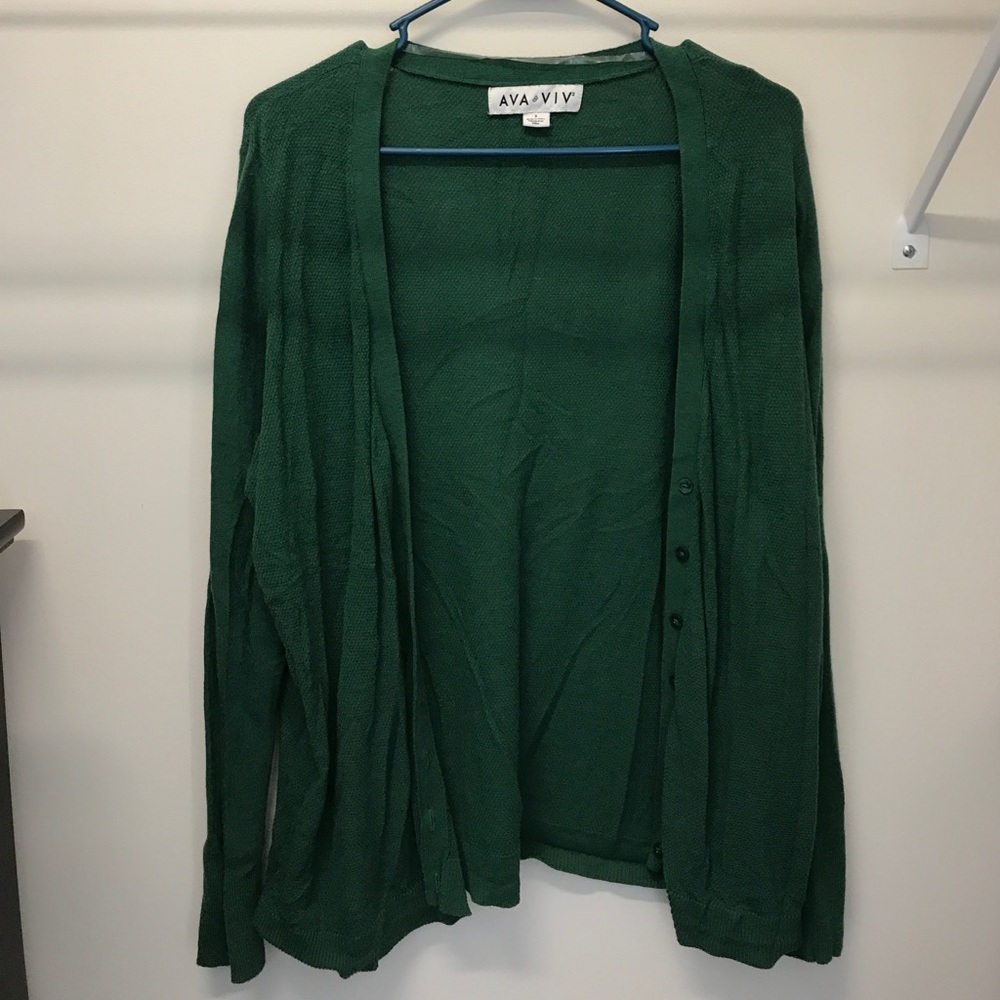 Green cardigan